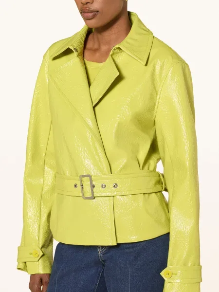 Marc Cain Bunda V Koženém Vzhledu apple green new zelená
