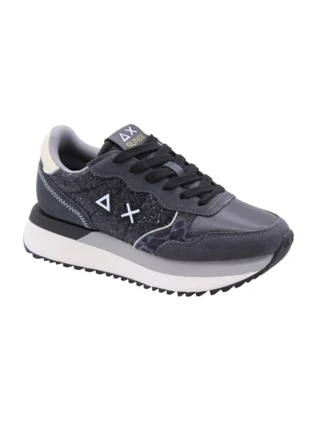 Sneakersy Sun68 zamszowe czarne