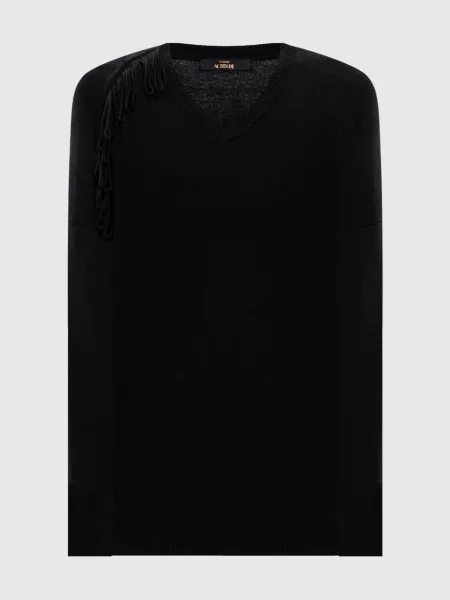 Свитер Twinset с бахромой черный