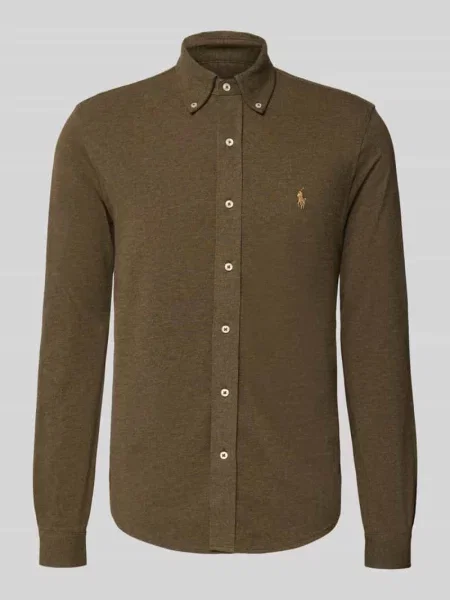 Koszula casualowa z listwą guzikową Polo Ralph Lauren oliwkowa