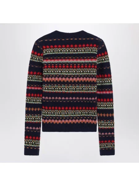 Sweter Dries Van Noten wełniany niebieski