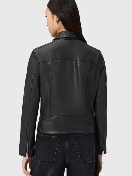 Кожаная куртка Allsaints черная