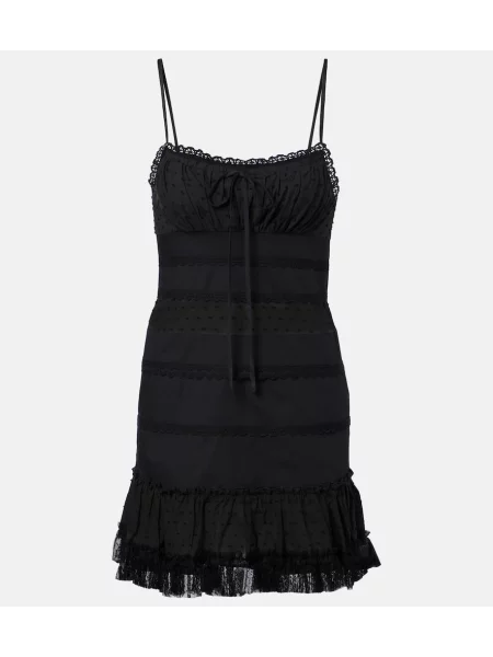Rochie Staud cu volane din poplin negru