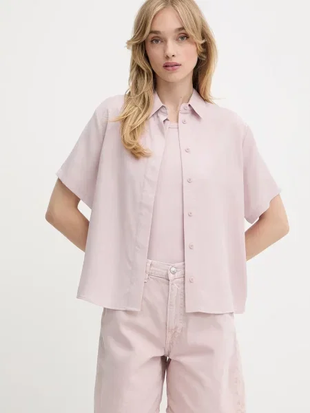 Samsoe Samsoe camasa cu guler clasic regular verde