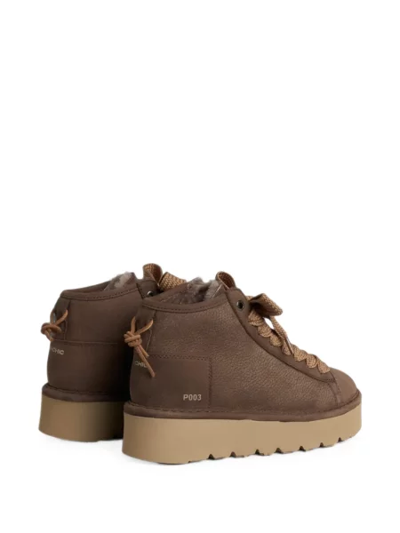 Sneakerși Panchic din piele maro