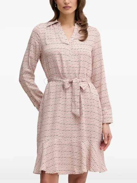 Rochie mini Marc Aurel cu imagine cu imprimeu geometric roz