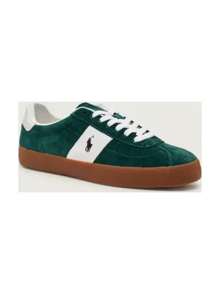 POLO RALPH LAUREN Sneakers Court Vulc | piele întoarsă verde