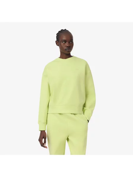 Lacoste Bluza Oversize Z Dwustronnego Dżerseju zielona