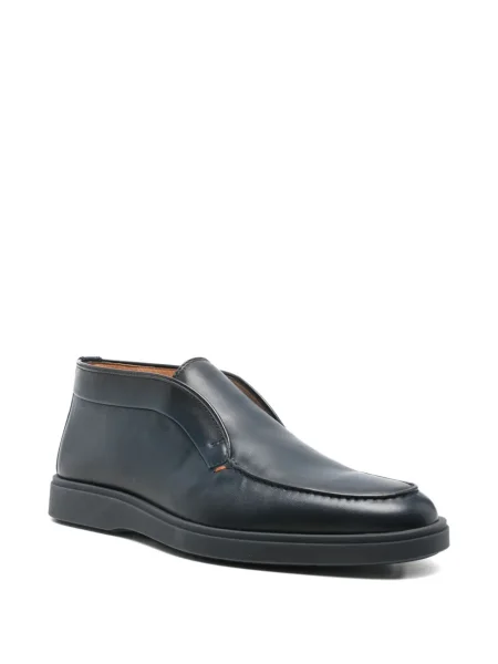 Pantofi loafer Santoni fără toc albastru