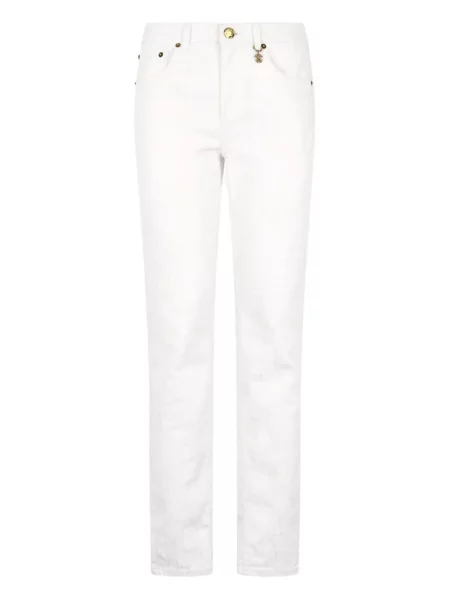 Pantaloni Roberto Cavalli cu autograf alb