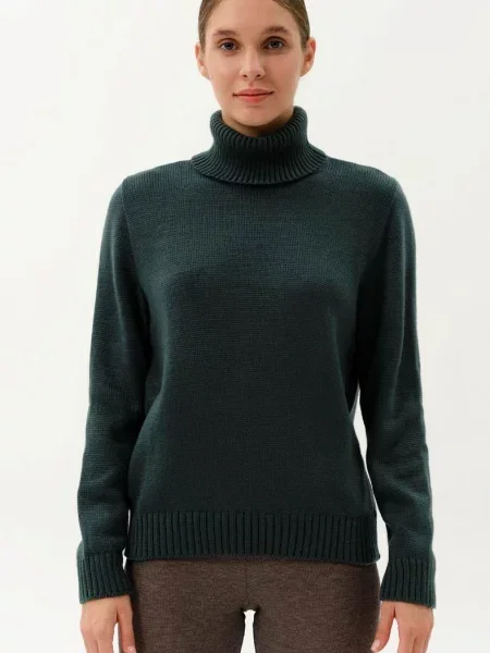 Женский гольф с ангоры зелена