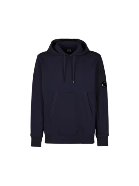 Bluza z kapturem C.p. Company polarowa z kapturem niebieska