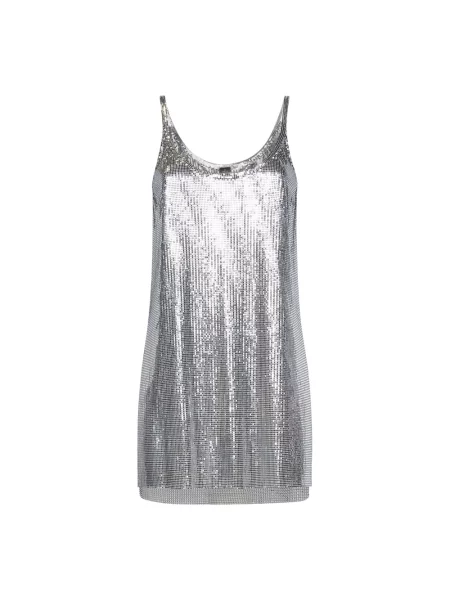 Top Paco Rabanne z siateczki szary