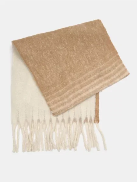 Шарф з бахромою різнобарвний