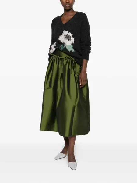 Pulover Bernadette cu model floral gri
