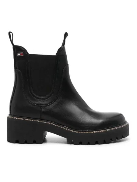 Sztyblety Tommy Hilfiger skórzane czarne