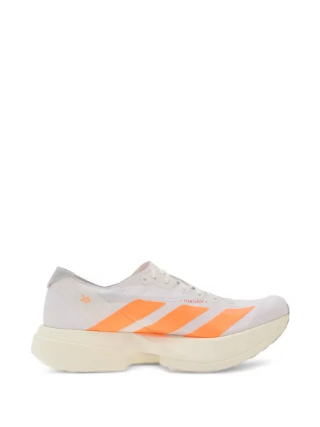 Pălărie Adidas cu dungi cu platformă din jerseu alb