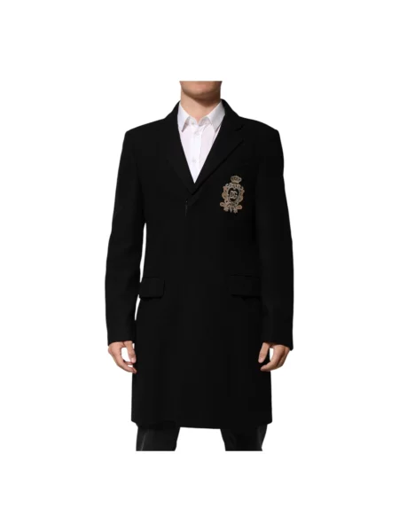 Płaszcz Dolce And Gabbana wełniany czarny