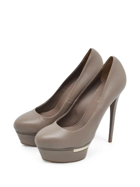 Pantofi cu toc Le Silla din piele cu platformă gri