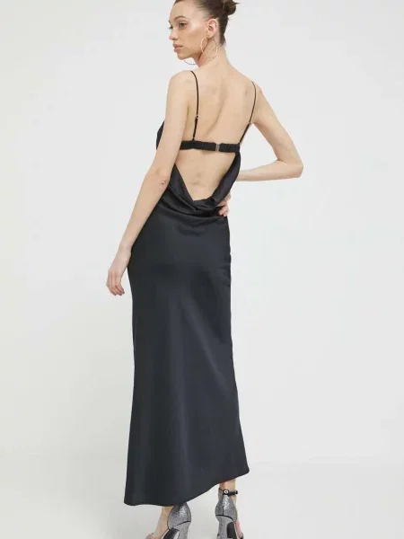 Šaty Abercrombie & Fitch maxi černá