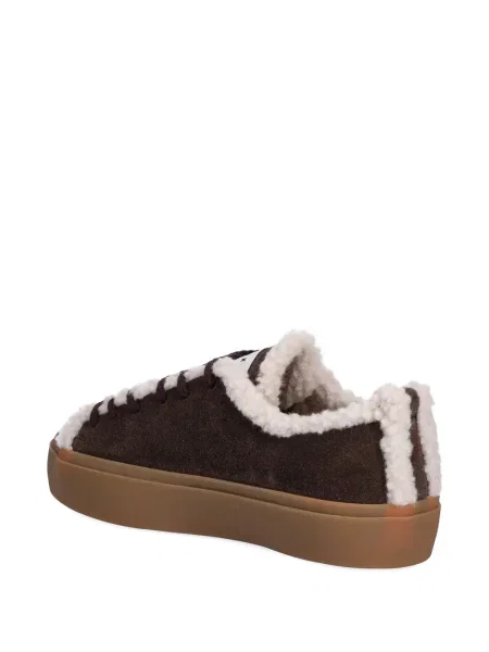 Sneakers Inuikii με κορδόνια με δαντέλα καφέ