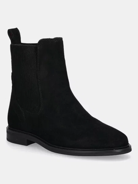 Chelsea iz semiša Tommy Hilfiger FLAG SUEDE CHELSEA BOOT črna