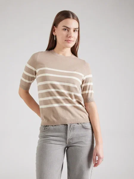VERO MODA Pulover VMSABA / rjava bež