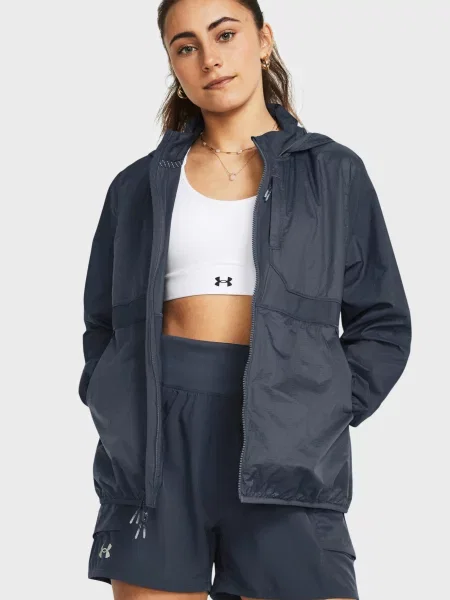 Вітровка Under Armour для бігу сіра