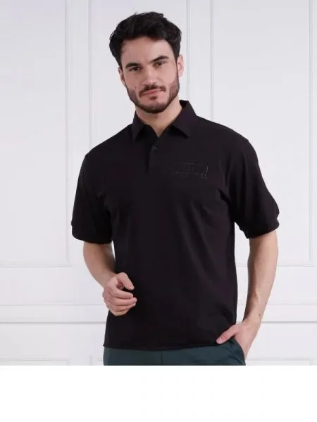 Armani Exchange Tenisz póló fekete