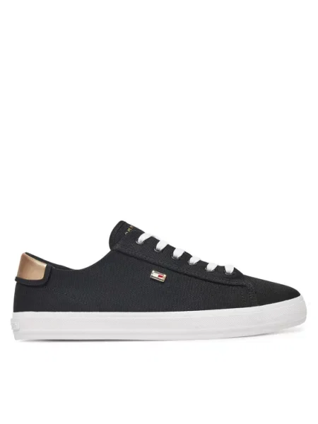 Tommy Hilfiger Tenis superge Vulc Canvas Lace Up Sneaker črna