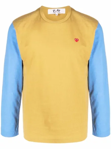 Tricou Comme Des Garcons Play cu broderie verde