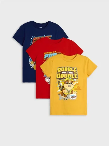 Sinsay Trička 3 pack PAW Patrol vícebarevná