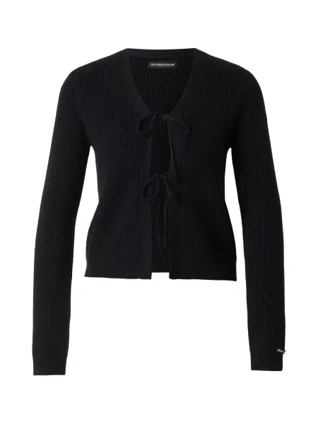 GUESS JEANS Geacă tricotată negru