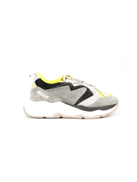 Sneakersy Msgm skórzane szare