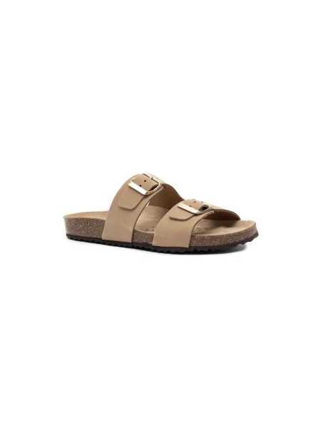 Geox papuci din piele D BRIONIA bej