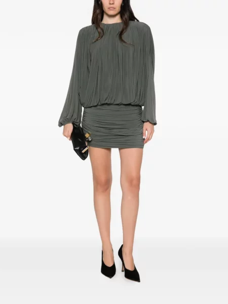 Rochie mini Magda Butrym cu volane gri