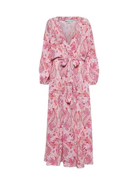 Maksi sukienka maxi Melissa Odabash z wzorem paisley różowa