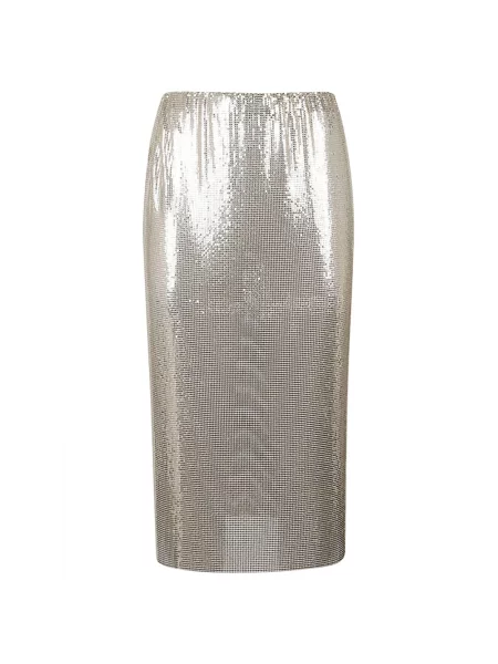 Spódnica midi Sportmax z cekinami do kolan z wysoką talią żółta