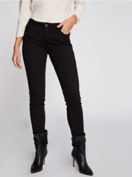 Morgan Blugi Skinny Fit negru