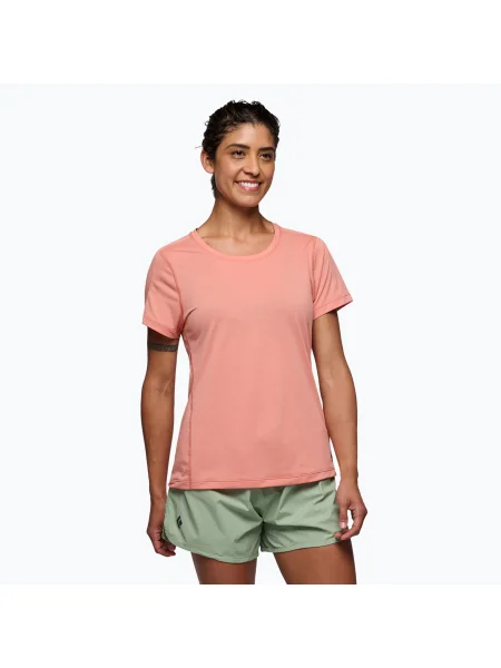 Tricou de trekking pentru femei Black Diamond Lightwire SS Tech Tee sare de himalaya negru