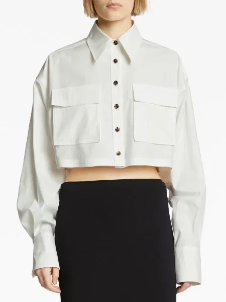 Cropp cămașă Proenza Schouler din poplin alb