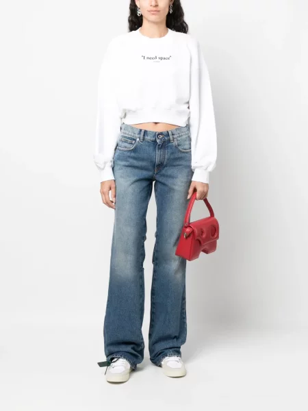 Raštuotas apkirptas džemperis Off-white