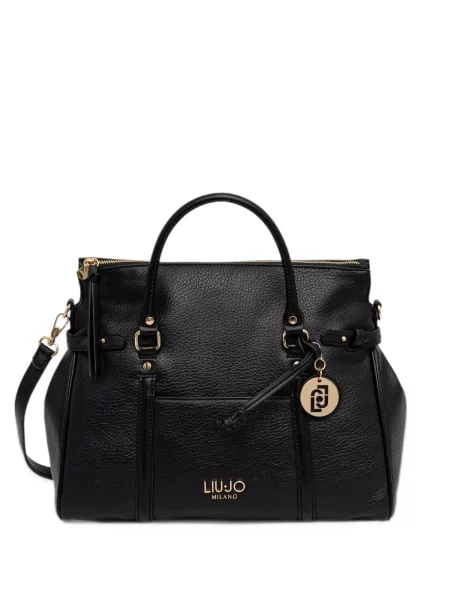 Shopper kabelka Liu Jo s autogramem černá