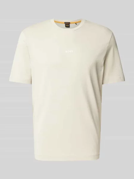 Hugo Koszulki Mężczyzna S T-shirt z Logo beżowy