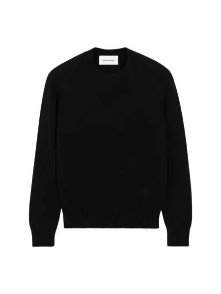 Sweter Ami Paris z kaszmiru czarny