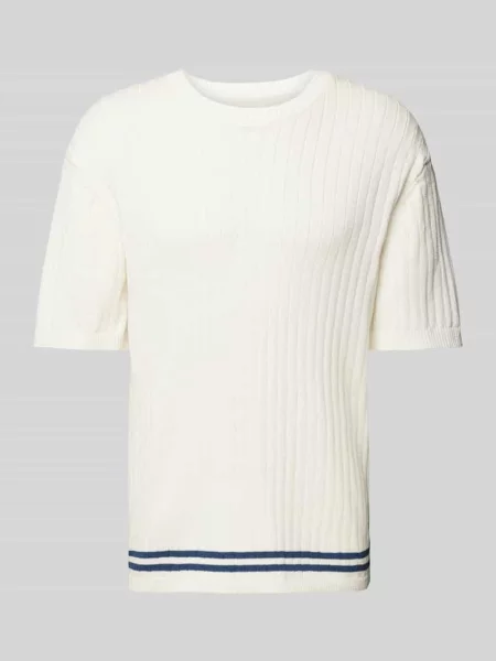 T-shirt z imitacji dzianiny Scotch & Soda biała