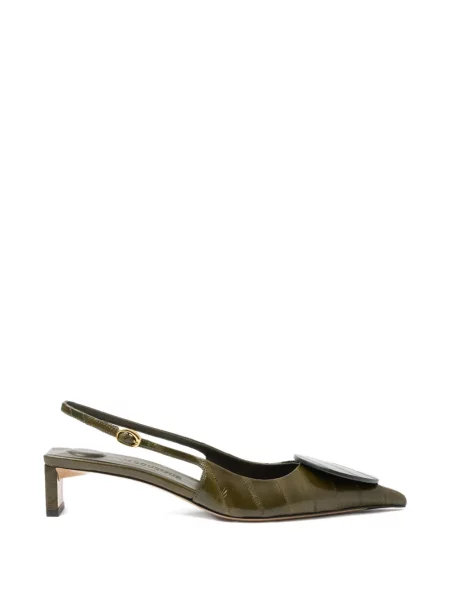 Pantofi cu toc Jacquemus slingback verde