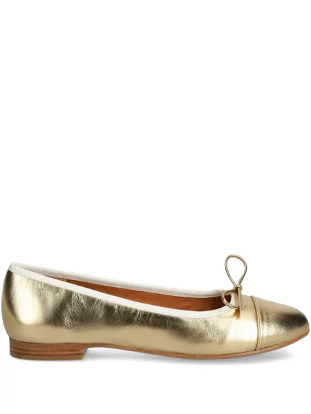 Кожени балеринки Billi Bi с панделка жълто