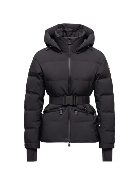 Ски яке Moncler с качулка черно