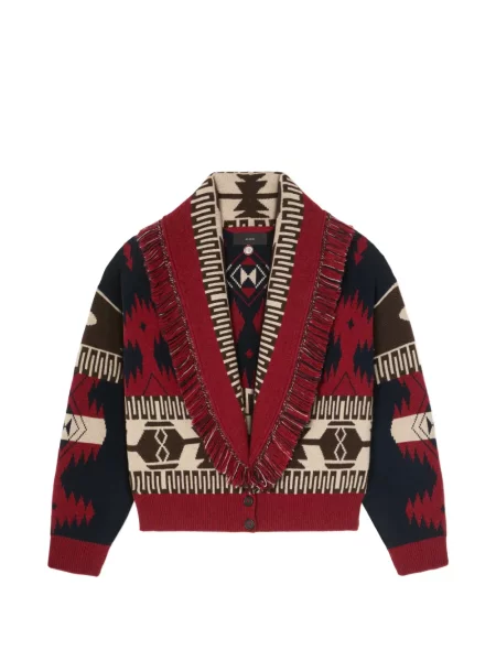 Cardigan Alanui din jacard gri